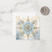 Blue & Gold Weihnachtskarte Mitteilungskarte (Vorderseite/Rückseite Beispiel)