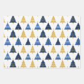 Blue Gold Weihnachtsmuster #12#24#27 ID1009 Geschenkpapier Set (Vorderseite 3)