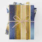 Blue Gold Weihnachtsmuster #12#24#27 ID1009 Geschenkpapier Set (Beispiel)