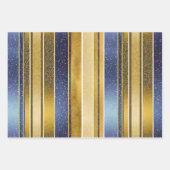 Blue Gold Weihnachtsmuster #12#24#27 ID1009 Geschenkpapier Set (Vorderseite)