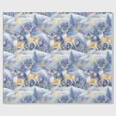 Blue Gold Weihnachtsmuster#14 ID1009 Geschenkpapier (Flach)