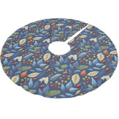 Blue Gold Weihnachtsmuster#18 ID1009 Polyester Weihnachtsbaumdecke (Schrägansicht)