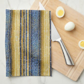 Blue Gold Weihnachtsmuster#28 ID1009 Geschirrtuch (Viertel Falte)