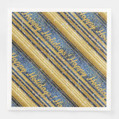 Blue Gold Weihnachtsmuster#28 ID1009 Serviette (Vorderseite)