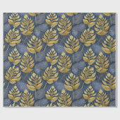 Blue Gold Weihnachtsmuster#29 ID1009 Geschenkpapier (Flach)