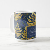 Blue Gold Weihnachtsmuster#29 ID1009 Kaffeetasse (Vorderseite Links)