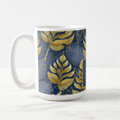 Blue Gold Weihnachtsmuster#29 ID1009 Kaffeetasse (Links)