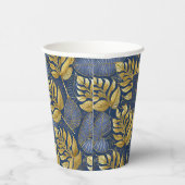 Blue Gold Weihnachtsmuster#29 ID1009 Pappbecher (Rechts)