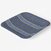 Blue Gold Weihnachtsmuster#34 ID1009 Pappteller (Gewinkelt)