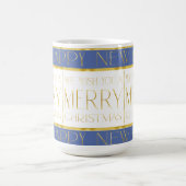 Blue Gold Weihnachtsmuster#35 ID1009 Kaffeetasse (Mittel)