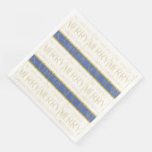 Blue Gold Weihnachtsmuster#35 ID1009 Serviette (Ecke)