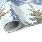 Blue Gold Weihnachtsmuster#4 ID1009 Geschenkpapier (Rolleneckpunkt)