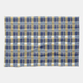 Blue Gold Weihnachtsmuster#7 ID1009 Geschirrtuch (Horizontal)