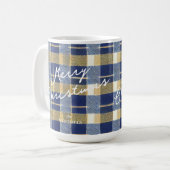 Blue Gold Weihnachtsmuster#7 ID1009 Kaffeetasse (Vorderseite Links)