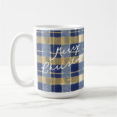 Blue Gold Weihnachtsmuster#7 ID1009 Kaffeetasse (Links)