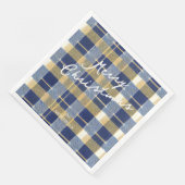 Blue Gold Weihnachtsmuster#7 ID1009 Serviette (Ecke)