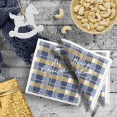 Blue Gold Weihnachtsmuster#7 ID1009 Serviette