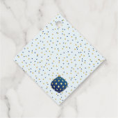 Blue Gold Weihnachtsschmuck und Dots Holiday Geschenkanhänger (Rückseite)