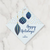 Blue Gold Weihnachtsschmuck und Dots Holiday Geschenkanhänger (Vorderseite)