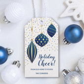 Blue Gold Weihnachtsschmuck und Dots Holiday Geschenkanhänger