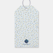 Blue Gold Weihnachtsschmuck und Dots Holiday Geschenkanhänger (Rückseite)