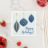 Blue Gold Weihnachtsschmuck und Dots Holiday Serviette (Beispiel)