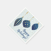 Blue Gold Weihnachtsschmuck und Dots Holiday Serviette (Ecke)