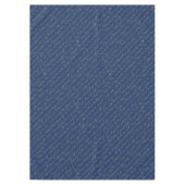 Blue Gold Weihnachtstypografie Pattern#36 ID1009 Tischdecke (Vorderseite)