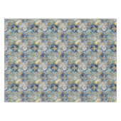 Blue Gold White Christmas Snowflakes Tischdecke (Vorderseite (Horizontal))