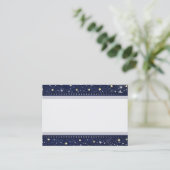 Blue Gold & White Star BLANK Wedding Seating CardS Platzkarte (Stehend Vorderseite)