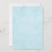 Blue Gold Winter Drive Thru Baby Boy Dusche Einladung (Rückseite)