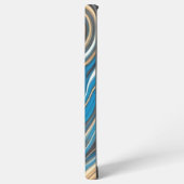 Blue & Gold Wirbel Waves S22 Ultra-Case Samsung Galaxy Hülle (Linke Seite)