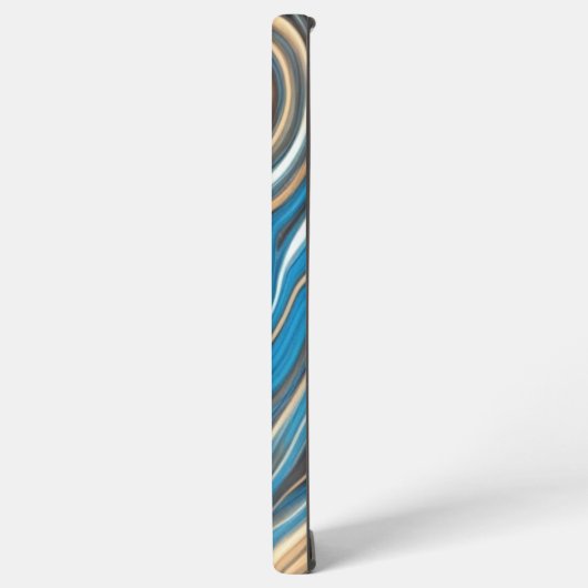 Blue & Gold Wirbel Waves S22 Ultra-Case Samsung Galaxy Hülle (Linke Seite)