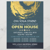 Blue & Gold YOGA Massage Therapie Studio Open Hous Flyer (Vorne)