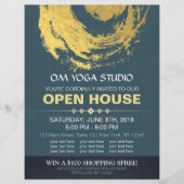 Blue & Gold YOGA Massage Therapie Studio Open Hous Flyer (Vorne)