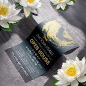 Blue & Gold YOGA Massage Therapie Studio Open Hous Flyer