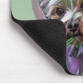 Blue Gold Yorkshire Yorkie Terrier Mousepad (Ecke)