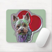 Blue Gold Yorkshire Yorkie Terrier Mousepad (Mit Mouse)