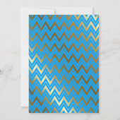 Blue Gold Zickzack 30. Geburtstag Abendessen Party Einladung (Rückseite)