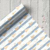 Blue Golden Christmas Tree Holiday Geschenkpapier Set