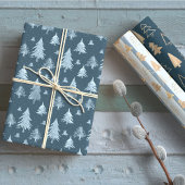 Blue Golden Christmas Tree Holiday Geschenkpapier Set