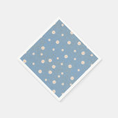 Blue Golden Daisy Glitzer Glow Baby Dusche Serviette (Ecke)