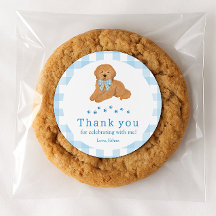 Blue Golden Doodle Geburtstags-Dankeschön-Geschenk