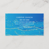 Blue Golden Glitzer Sparkle Makeup Visitenkarte (Rückseite)