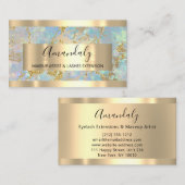 Blue Golden Marbour Copper Frame Event Visitenkarte (Vorne/Hinten)