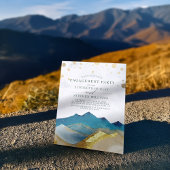 Blue Golden Mountain Engagement Party Einladung