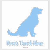 Blue Golden Retriever Dog Car Decal, Vinyl Sticker (Blatt)