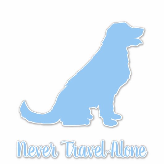 Blue Golden Retriever Dog Car Decal, Vinyl Sticker (Vorderseite)