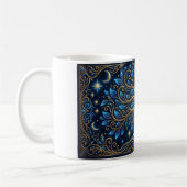 Blue Golden Tree Art Coffee Mug | Aesthetic Nature Kaffeetasse (Links)
