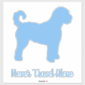 Blue Goldendoodle Dog Car Decal, Vinyl Sticker (Blatt)